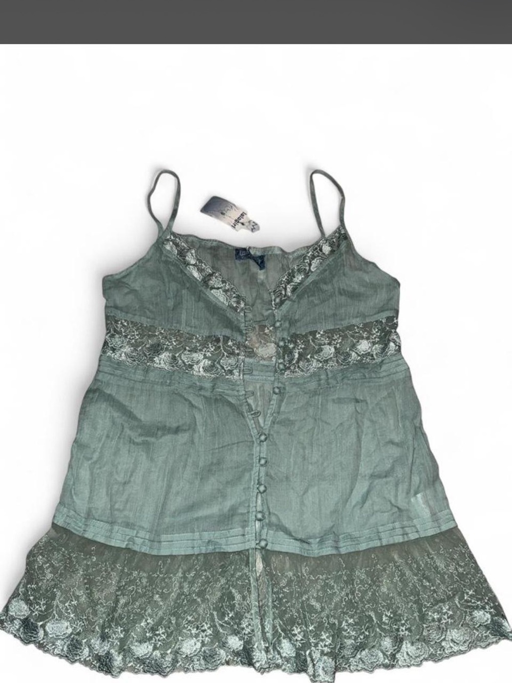 Cottagecore Fairycore Lace Button Up Cami